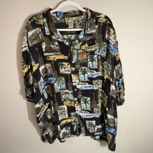 Islander Men’s Hawaiian Shirt Brown Floral